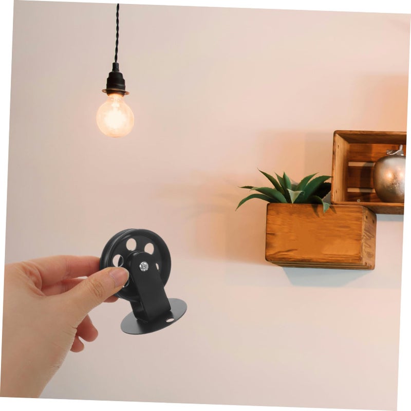 Ceiling Mounted Iron Pulley Wheel for Pendant Lights DIY Lighting Fixtures Accessory - Image 4
