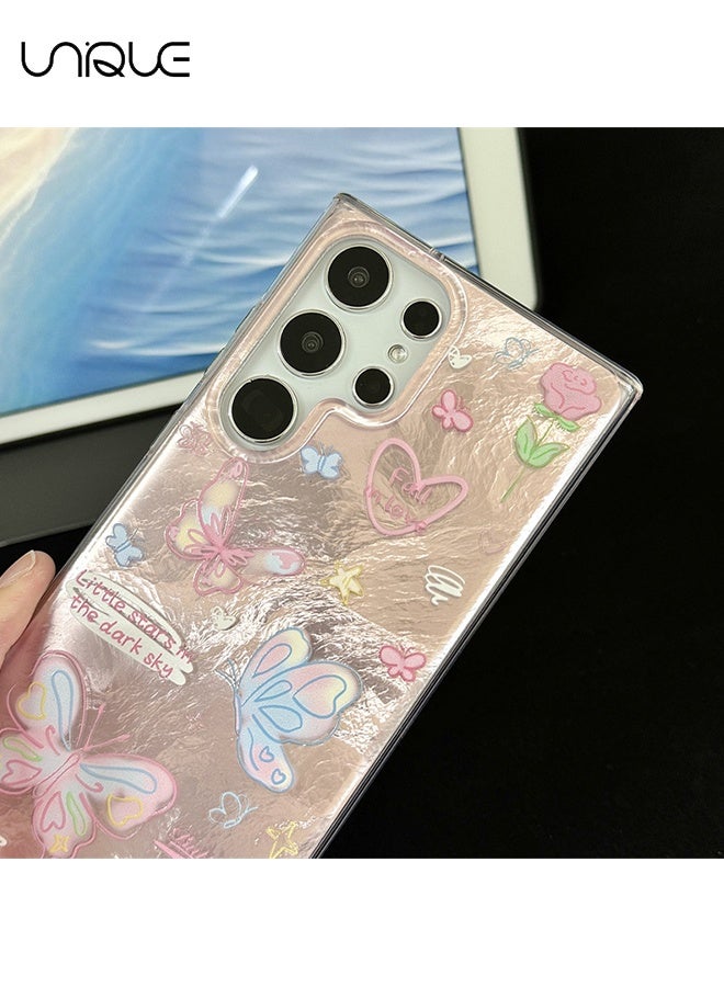 Unique Compatible for Samsung Galaxy S25 Ultra Case - Colorful Butterfly Phone Case - Butterfly Graffiti Phone Case - IMD Material Phone Case - Slim Shockproof Phone Case - Image 2