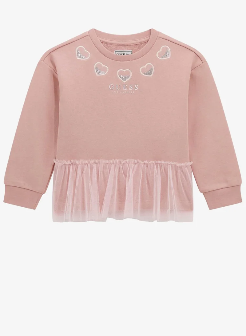 GUESS Kids Graphic Crew Neck Sweatshirt