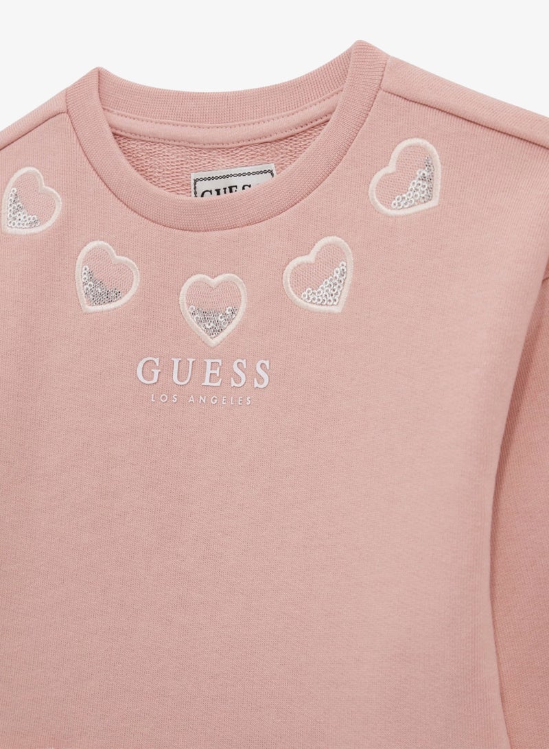 جس سويت شيرت أطفال بياقة مستديرة بطبعة جرافيك - Image 3