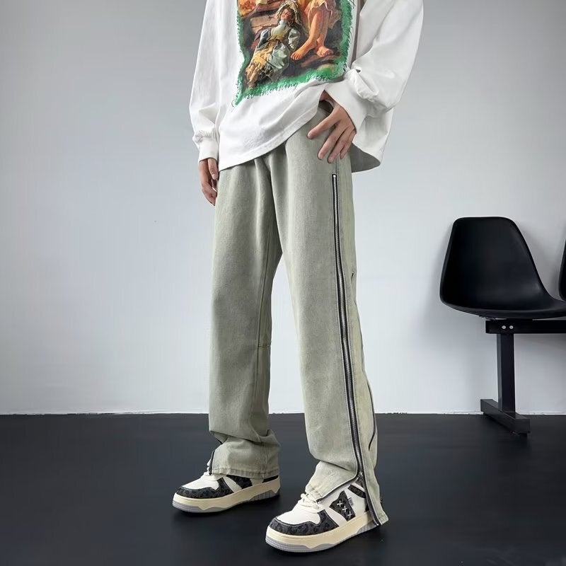 Unisex Classic Denim Jeans Loose Fit Daily Outdoor Wear - Image 3