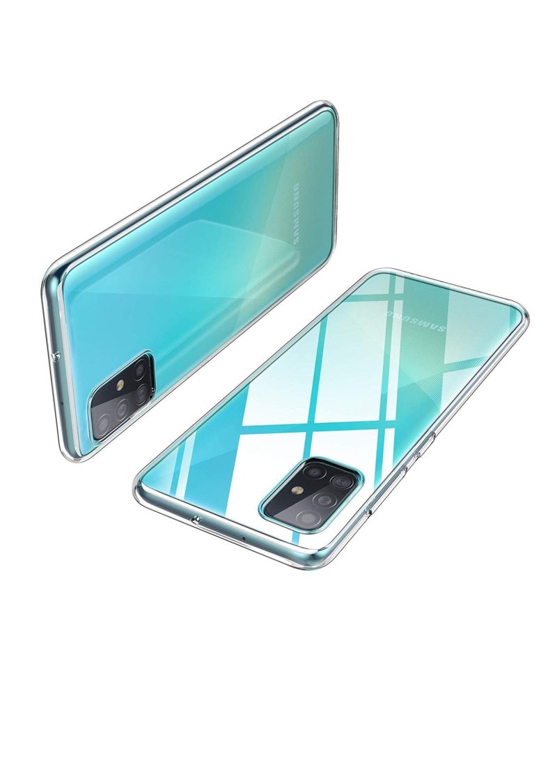 تين تك جراب حماية شفاف لموبايل سامسونج A51 /  Samsung A51من البولي يوريثين المقاوم للحرارة مضاد للخدوش من تين تك - شفاف - Image 2