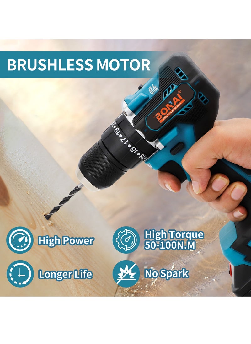 BONAI - BONAI 36V Cordless Drill Set with 6 Bits, Flexible Extender, Car Polisher Attachment, Cutter, and More - Unleash Precision and Power in Every Project! - Image 1