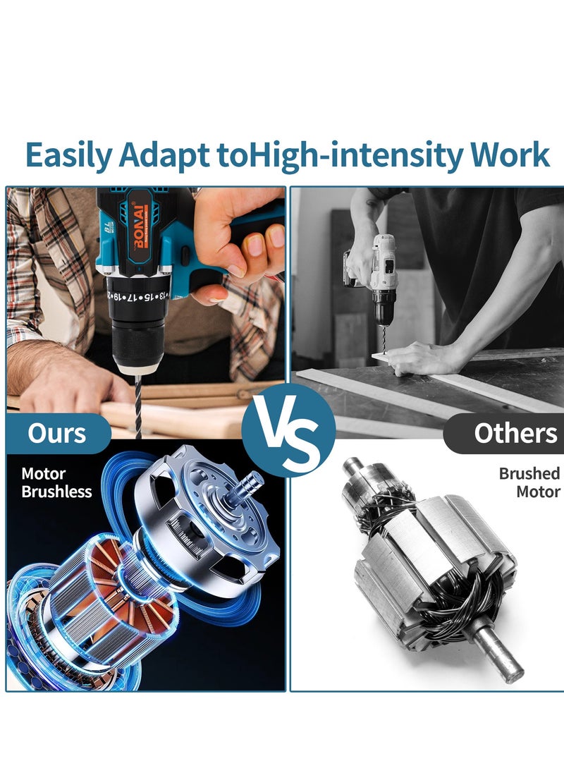 BONAI - BONAI 36V Cordless Drill Set with 6 Bits, Flexible Extender, Car Polisher Attachment, Cutter, and More - Unleash Precision and Power in Every Project! - Image 1