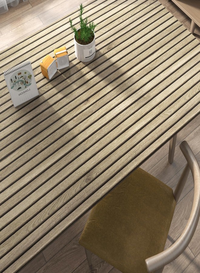 ReWallpaper ورق جدران خشبي من ReWallpaper قابل للتقشير واللصق، ورق جدران ثلاثي الأبعاد من خشب البلوط، مقاوم للماء، أغطية أبواب خزائن، لوحات جدارية مزخرفة لغرفة المعيشة وغرفة النوم، 17.7 بوصة × 6.5 قدم - Image 1