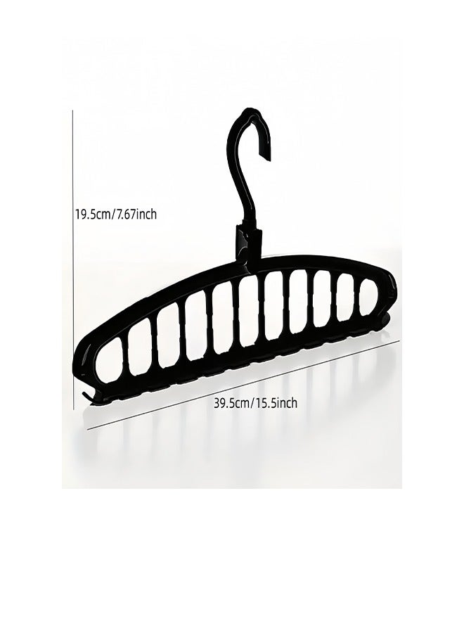 Clothes Hanger Organizer, 11-Hole Foldable Space Saving Hanger, Non-Slip Plastic Hangers 2 Pack for Closet Storage - Image 3