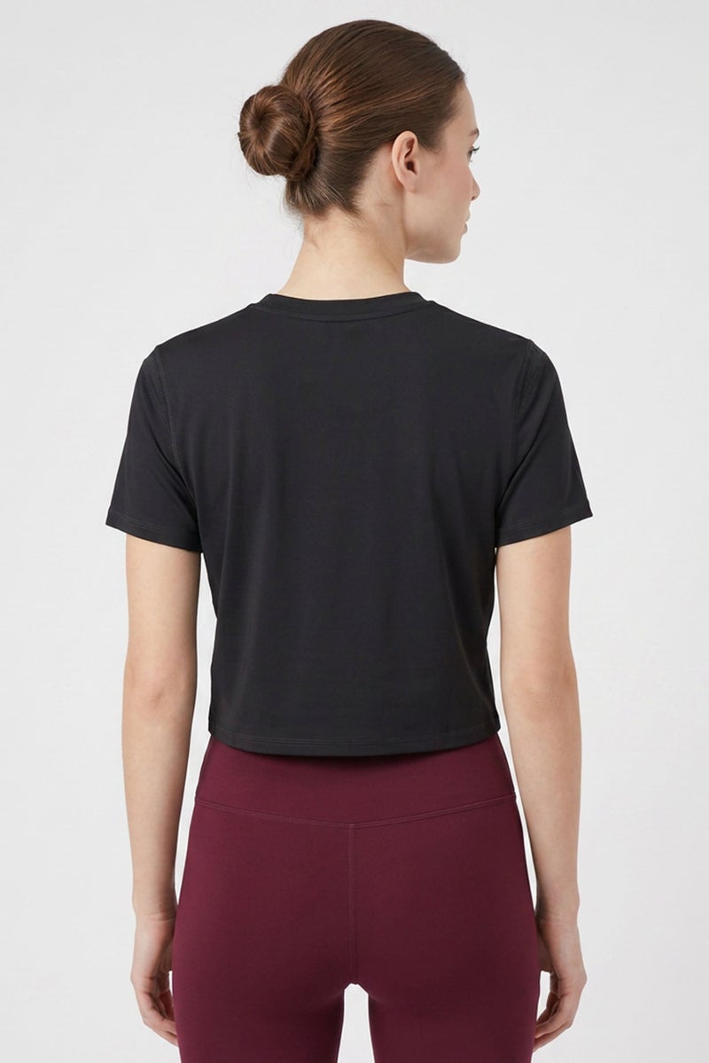 PUMA Women Sportswear Fit Short Sleeve Training Top, Black - Image 4