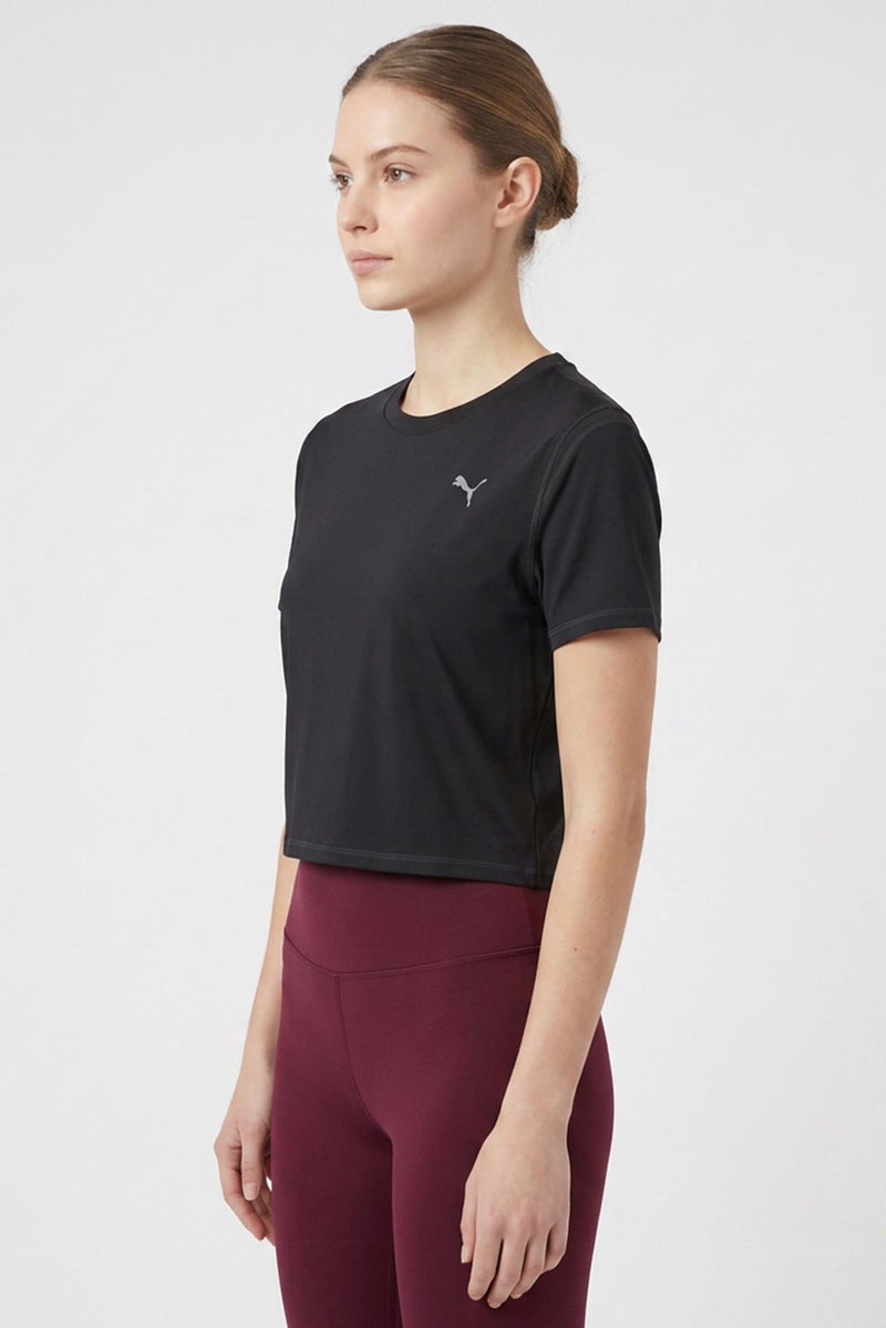 PUMA Women Sportswear Fit Short Sleeve Training Top, Black - Image 3