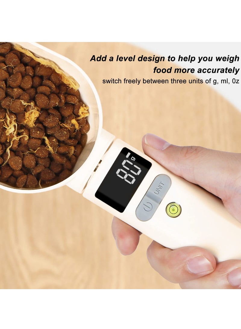 SYOSI Rechargeable Food Measuring Spoon, Versatile Digital Food Scoop for Kitchen and Pet Use, Precise and Detachable, Weighs 1g to 800g, Supports Units g oz ml - Image 3