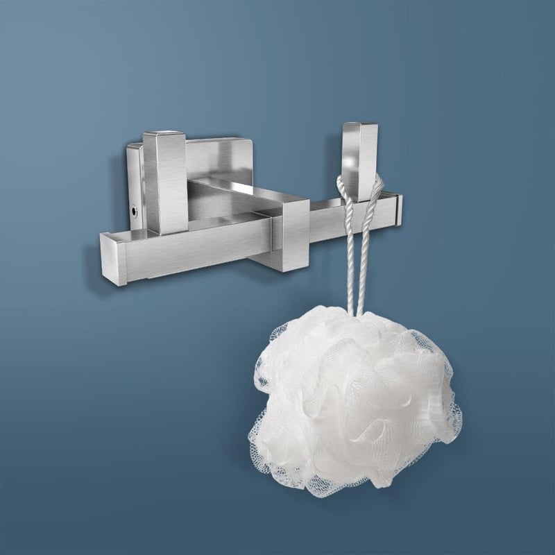 Kohler Kohler Dual Robe Hook SS 304 Stainless Steel 2 Years Warranty Brushed Steel Finish 102cmx61cmx53cm LBH 17kg Load Bearing Capacity  - Image 1