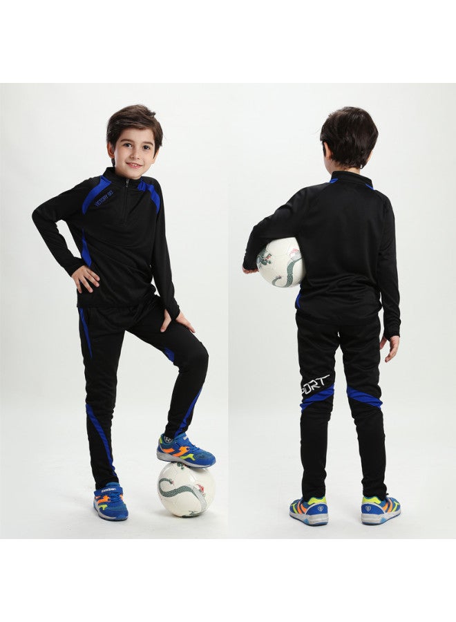 5523 Black Blue Football Jersey - Image 1