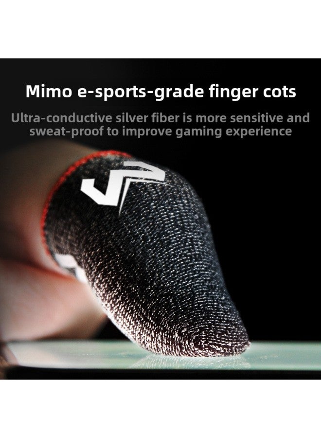 MEMO Rice Ink Game Finger Sleeve King Eating Chicken Walking Artifact Non-slip Touch Screen Hand Swimming Finger Sleeve Anti-sweat Finger Sleeve-Product Color: Gift Iron Box Packaging  - Image 2