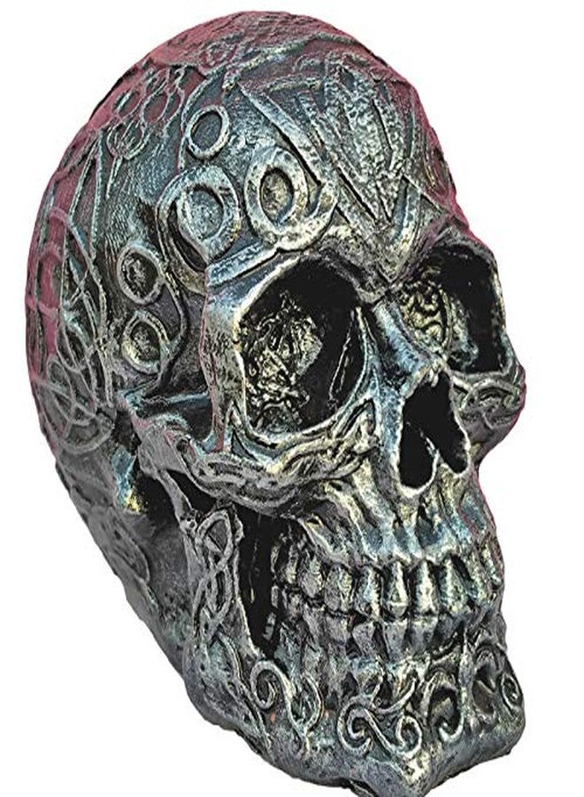 uneeke shape Fancy Design Skull Head Showpiece for Home Decoration/Office&Decor/Figurine/Statue, Flower Pattern Antique - Image 1