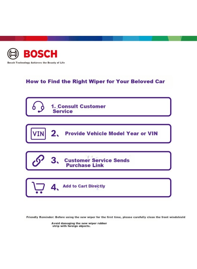 Bosch Windshield Wiper Blades U-type 22/16 - Image 3