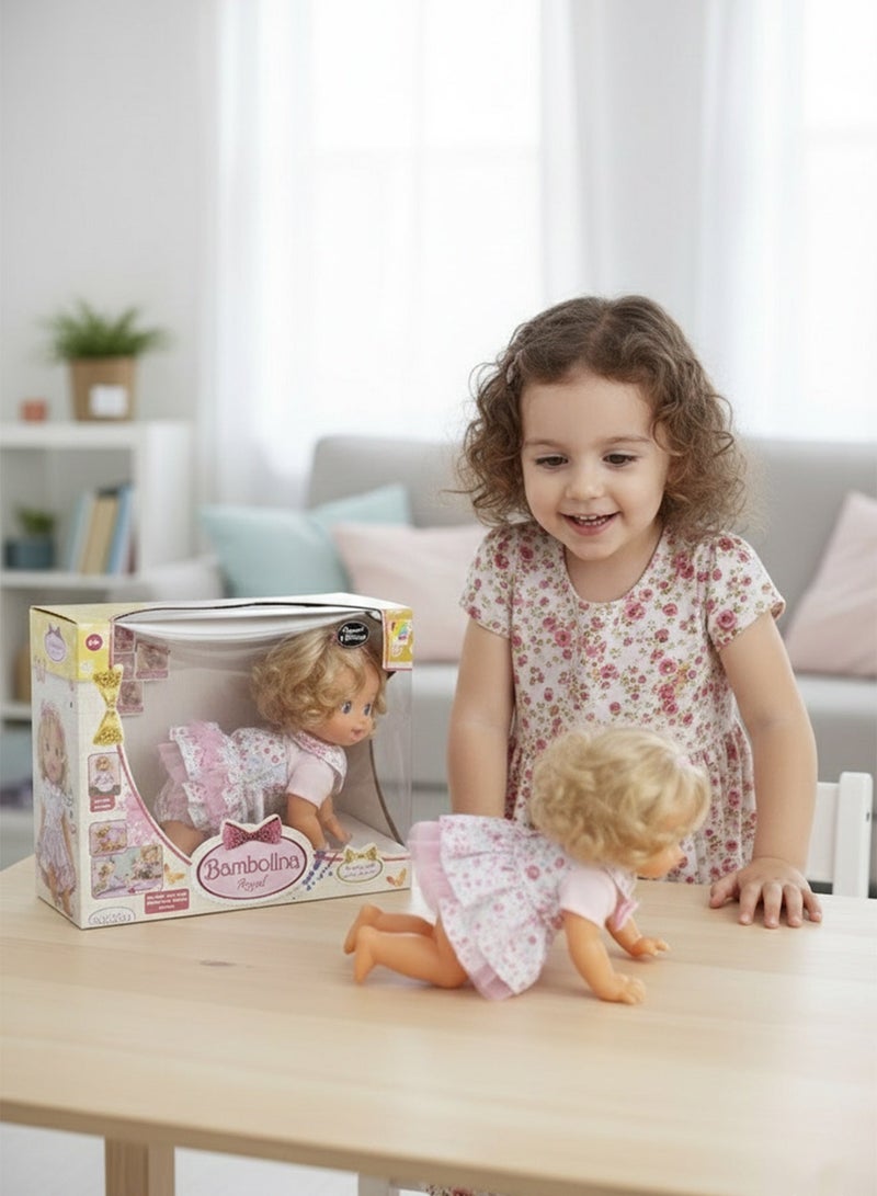 بامبولينا دمّيان بامبولينا – عروسة بيبي زاحفة تفاعلية للبنات باللون الوردي - Image 4