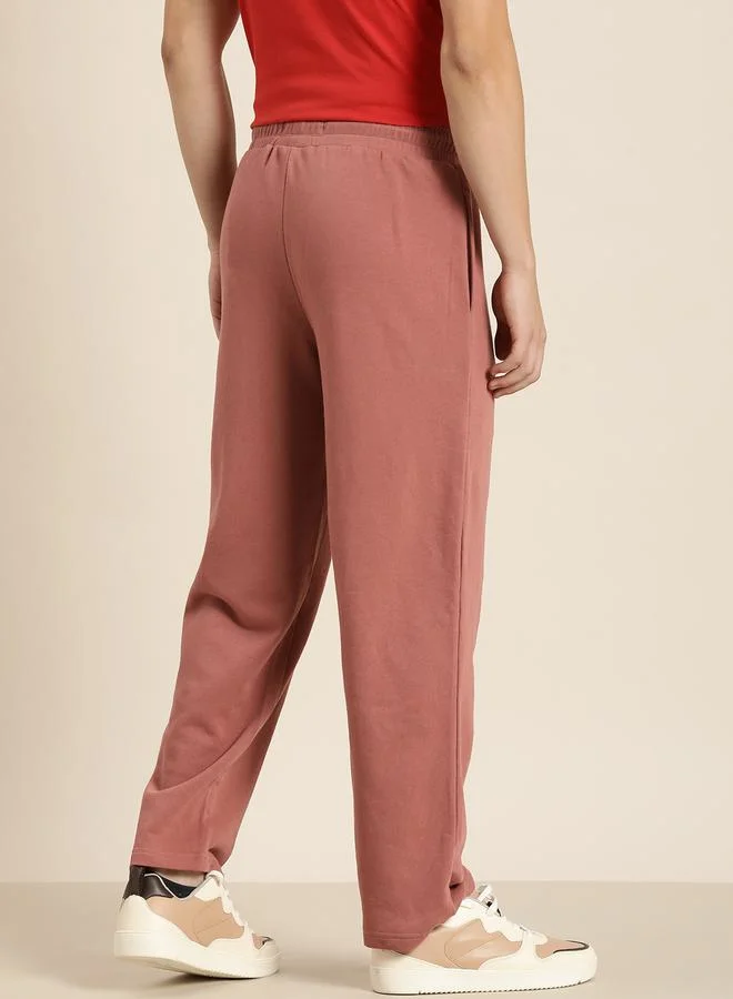 Dillinger Solid Relaxed Fit Joggers with Contrast Drawstring Closure by Styli