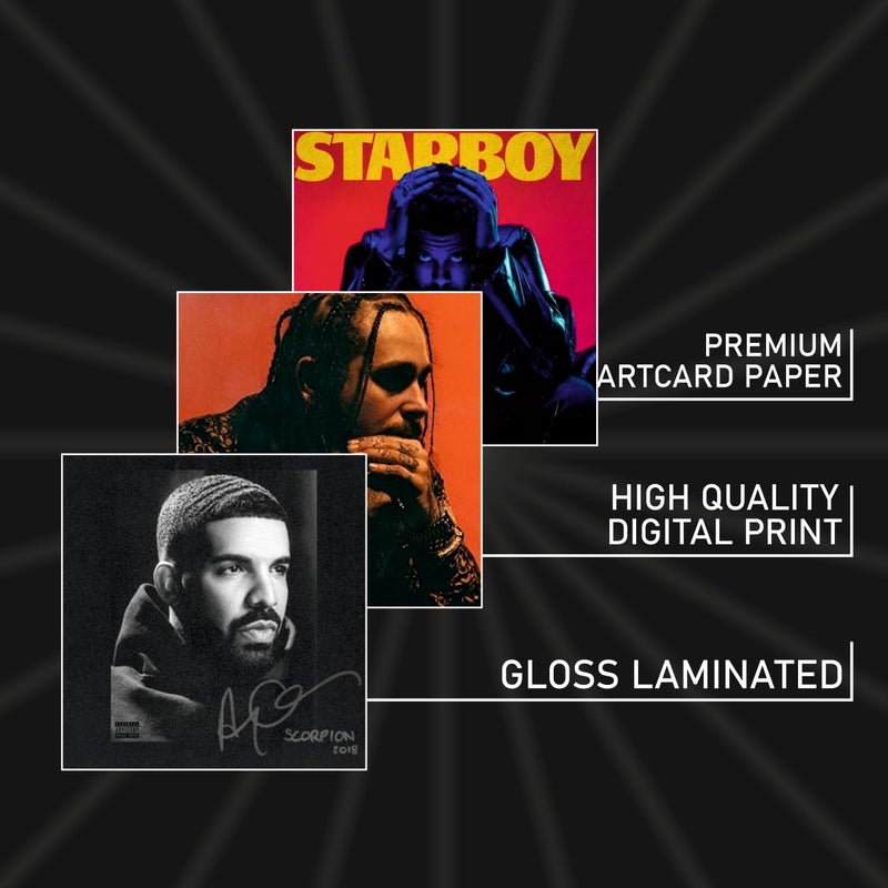 SAW ملصقات ألبوم الموسيقى - حزمة من 70 | 4 × 4 بوصات | فن جمالي | ملصقات ديكور الجدران لغرفة المعيشة، غرفة النوم، المنزل والمكتب - Image 2