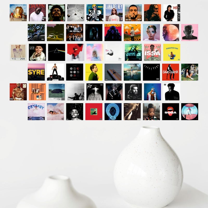 SAW ملصقات ألبوم الموسيقى - حزمة من 70 | 4 × 4 بوصات | فن جمالي | ملصقات ديكور الجدران لغرفة المعيشة، غرفة النوم، المنزل والمكتب - Image 5
