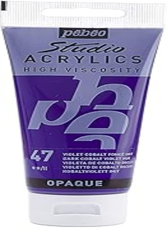 Pebeo PEBEO - Acrylic Fine Studio Acrylics - Dark Cobalt Violet Hue - Dark Cobalt Violet Hue 100ml/3.38oz 
