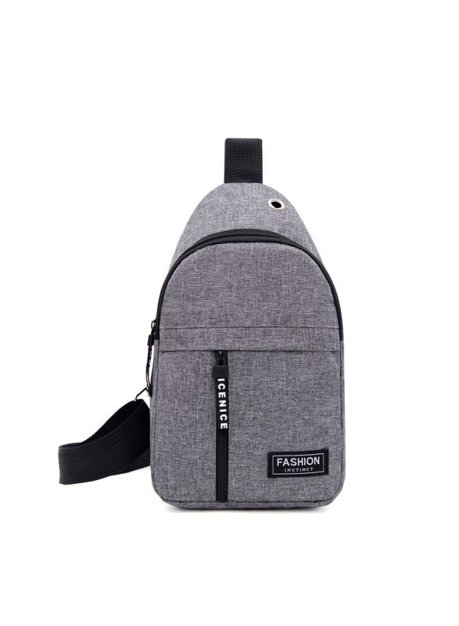 Generic Fashion Chest Bag Men's Shoulder Bag Messenger Bag Men's Korean-style Chest Bag Trendy Shoulder Bag Men's Backpack-Color:Navy Blue - Image 2