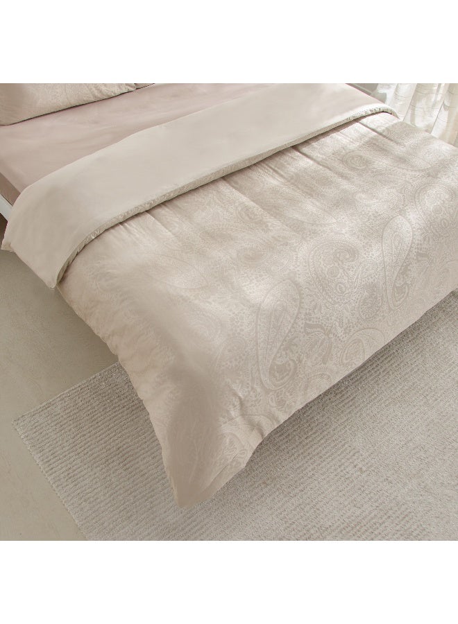 Home Box Opulent Luxe Printed 3-Piece Cotton Jacquard Super King Duvet Cover Set - 220x240 cm  - Image 4
