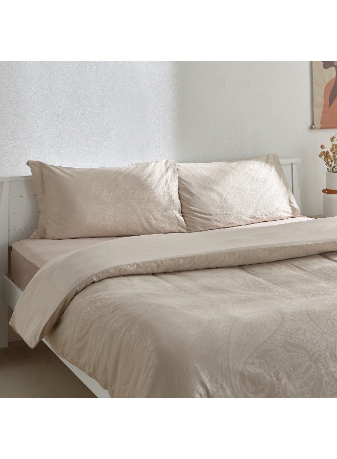 Home Box Opulent Luxe Printed 3-Piece Cotton Jacquard Super King Duvet Cover Set - 220x240 cm  - Image 2