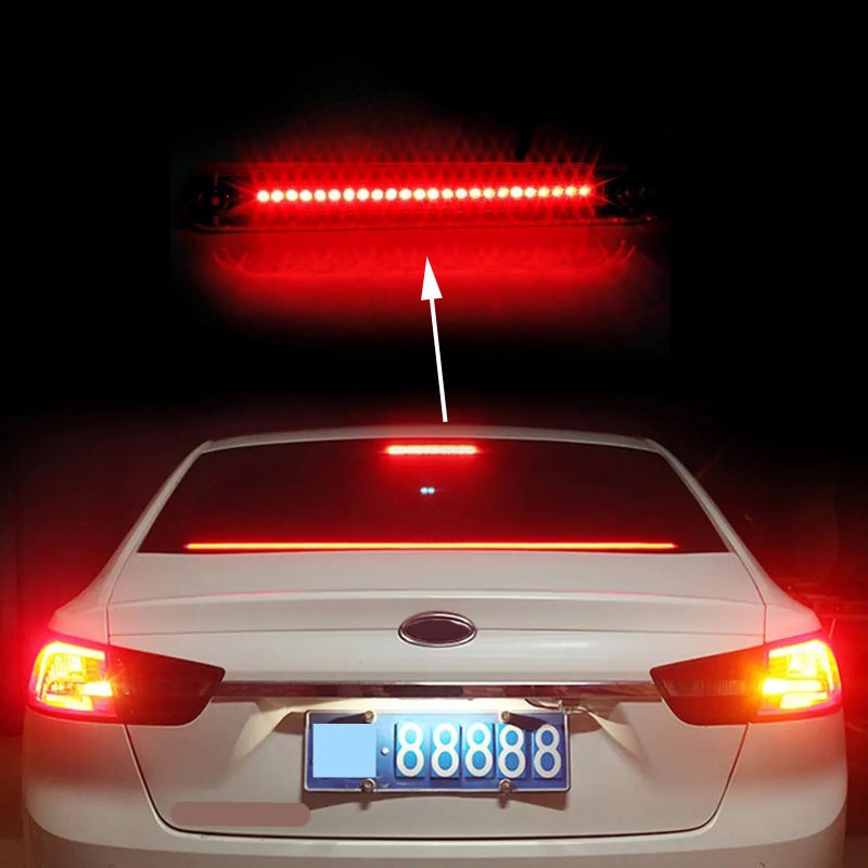 CYDZSW Third Brake Light Assembly 12V Universal,3rd Brake Lights Bar 24 LED,Stop Light Lamp Strip,Camper Shell Trailer Cargo High Mount Brake Light(Red) - Image 2