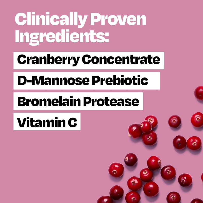 Cystex Urinary Tract Infection Support  Prevention  Cranberry Prebiotic Supplement with DMannose  Vitamin C for UTI Protection  Urinary Health Maintenance  76 oz  2Pack - Image 4