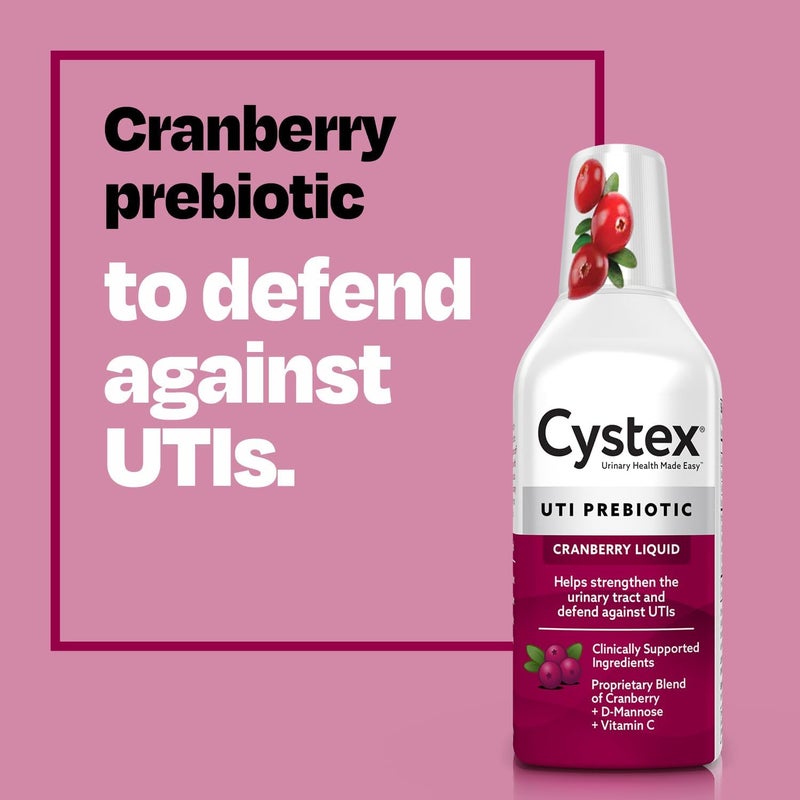 Cystex Urinary Tract Infection Support  Prevention  Cranberry Prebiotic Supplement with DMannose  Vitamin C for UTI Protection  Urinary Health Maintenance  76 oz  2Pack - Image 3