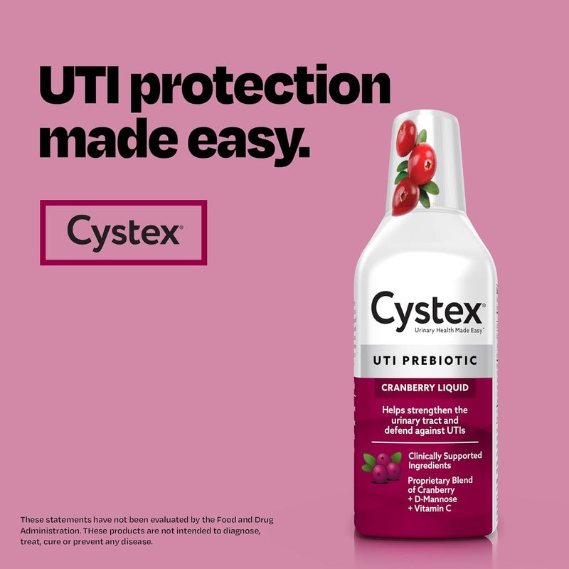 Cystex Urinary Tract Infection Support  Prevention  Cranberry Prebiotic Supplement with DMannose  Vitamin C for UTI Protection  Urinary Health Maintenance  76 oz  2Pack - Image 5