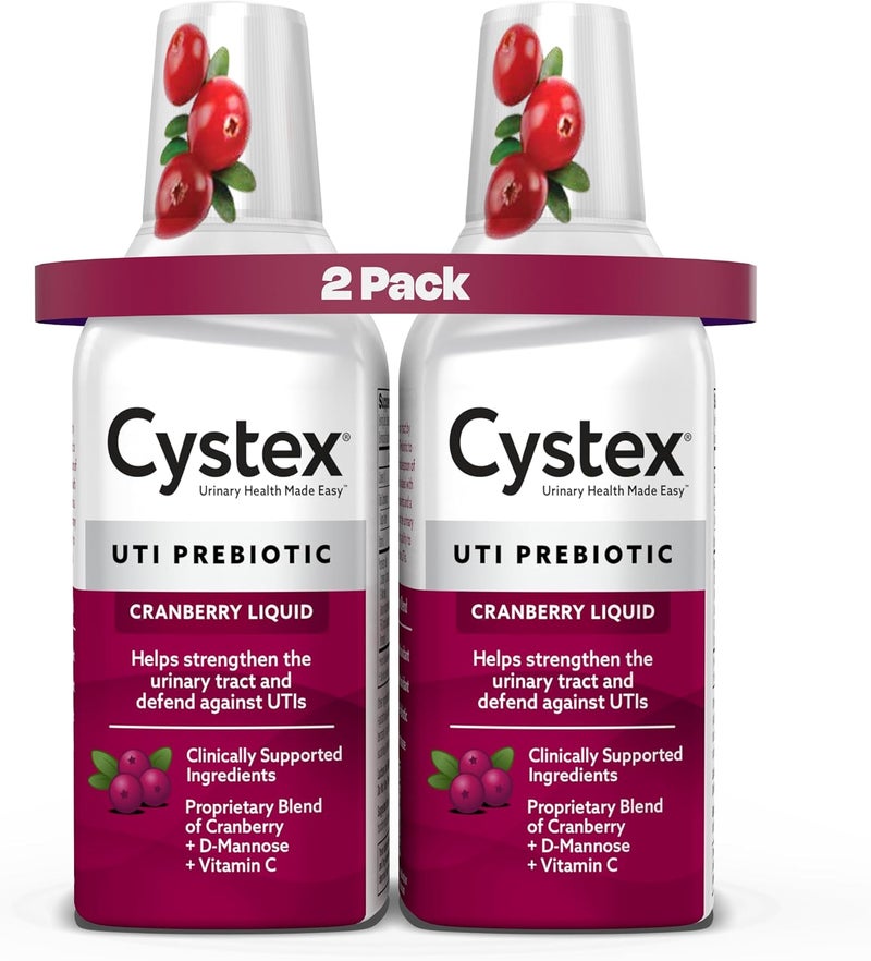 Cystex Urinary Tract Infection Support  Prevention  Cranberry Prebiotic Supplement with DMannose  Vitamin C for UTI Protection  Urinary Health Maintenance  76 oz  2Pack - Image 1
