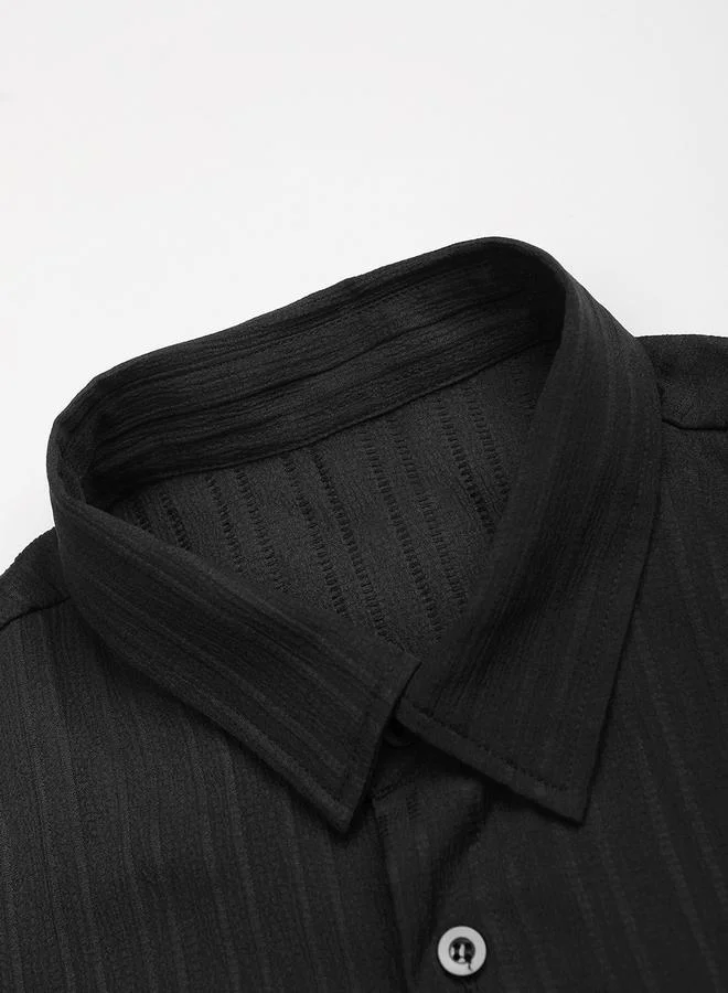 Take Two Solid Short Sleeve Shirt and Pants Co-Ords by Styli