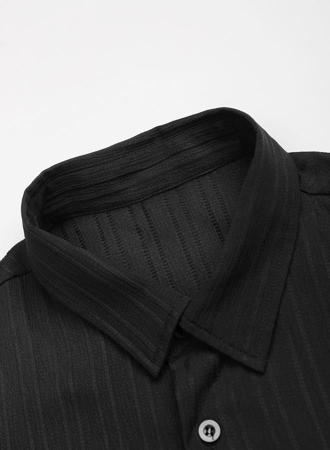 Take Two Solid Short Sleeve Shirt and Pants Co-Ords by Styli  - Image 5