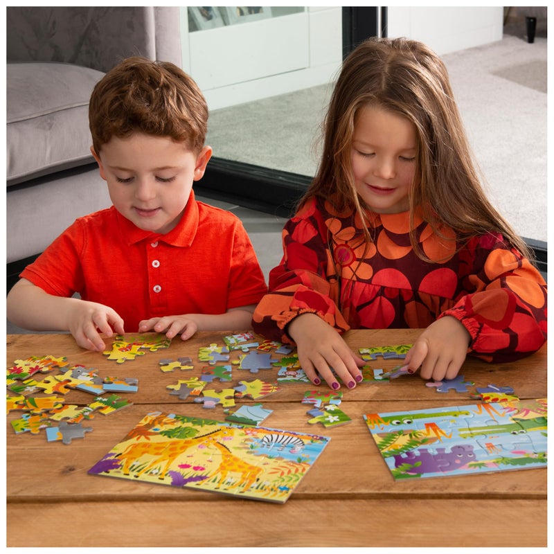 Galt Toys, 4 Puzzles in a Box - Jungle, Animal Jigsaw Puzzle for Kids, Ages 3 Years Plus - Image 2