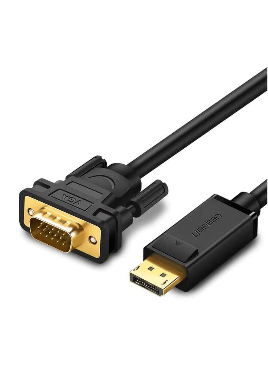 يوغرين Ugreen DP105 Dp Male To Vga Male 1 5m Cable dp 1.5 M