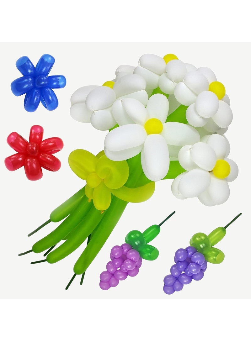 DURKU 100 Pieces Balloons for Twisting Balloon Animal, Long Skinny Latex Balloons for Modelling Magic Balloon Animal Kit, Birthday Weddings Kids' Party Decoration - Image 4