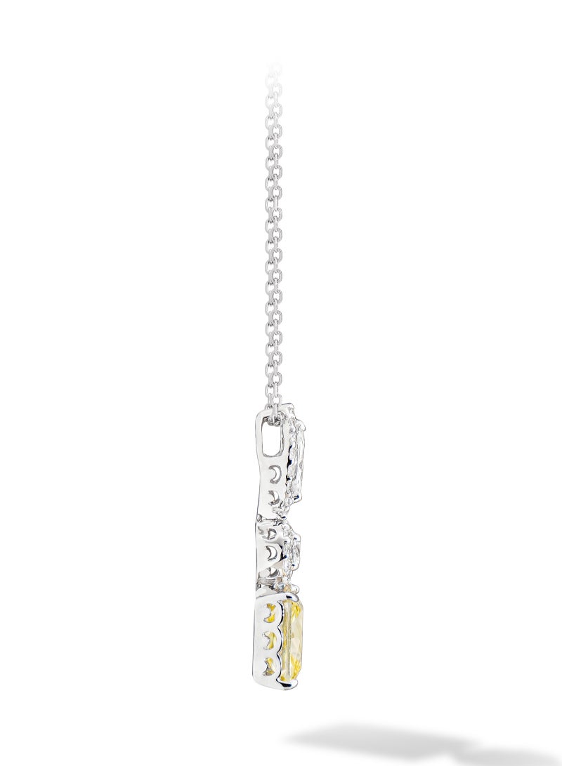 AWNL Golden Embrace Women's Necklace - Pendant with Yellow CZ Diamond and Sterling Silver, Middle East Exclusive Collection - Image 4