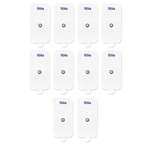 Discount TENS أقطاب استبدال XL 2x4 من Discount TENS لوحدات TENS 5 أزواج 10 وسادات قابلة لإعادة الاستخدام ذاتية اللصق مع موصل سناب 35 مم متوافقة مع معظم أجهزة تحفيز العضلات TENS EMS - Image 2