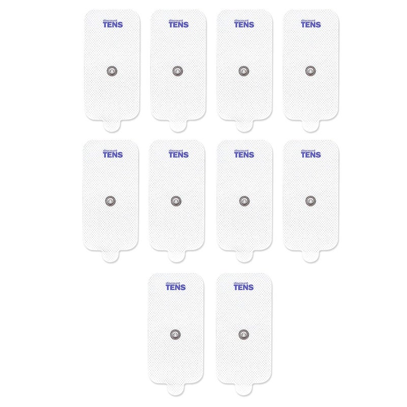 Discount TENS أقطاب استبدال XL 2x4 من Discount TENS لوحدات TENS 5 أزواج 10 وسادات قابلة لإعادة الاستخدام ذاتية اللصق مع موصل سناب 35 مم متوافقة مع معظم أجهزة تحفيز العضلات TENS EMS - Image 3