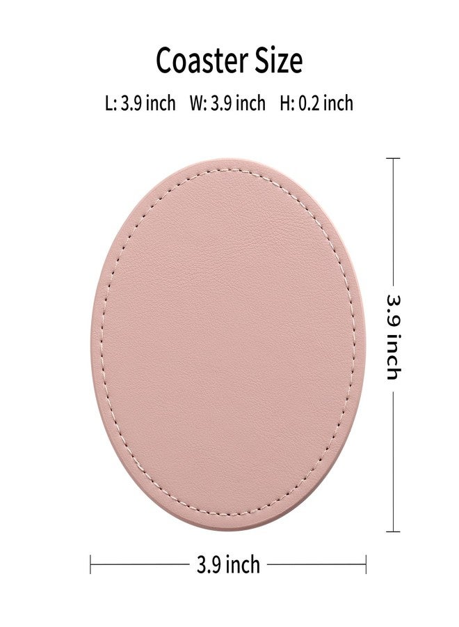 CASEGRACE Drink Coasters with Metal Holder Stand Set of 6, PU Leather Absorbent Coasters with Cork Base Table Coaster Set Decorative Coffee Cup Coasters Housewarming Gift for Home Decor - Image 2