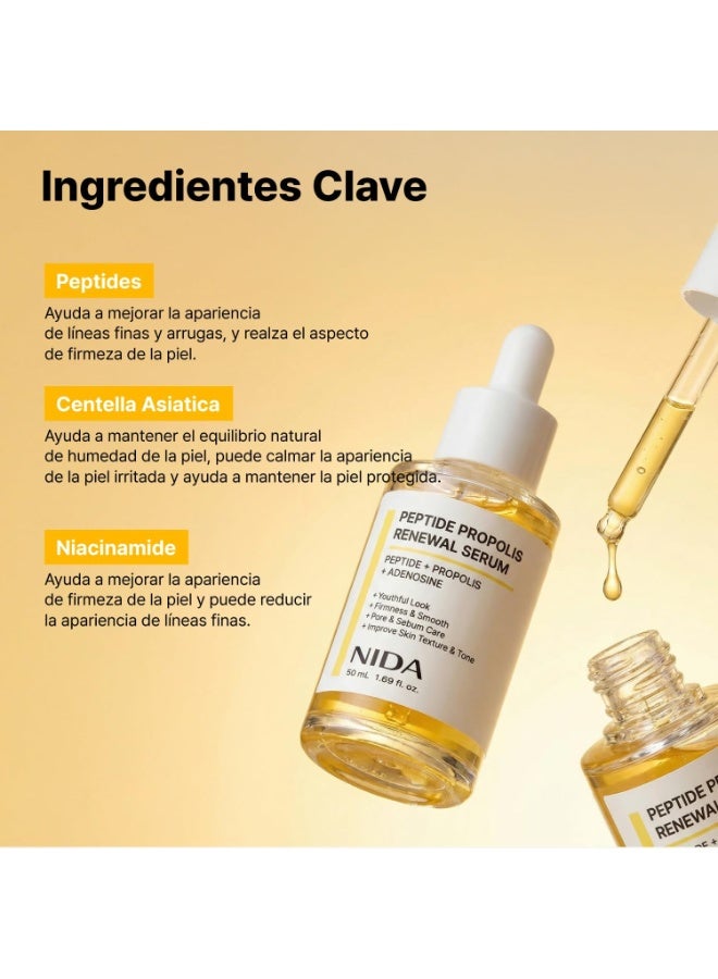 NIDA 3‑In‑1 Skin Care Set, Peptide Propolis Renewal Serum + Revive Eye Cream + Ultimate Moisturizing Cream, Complete Daily Facial Skincare Kit for All Skin Types - Image 4