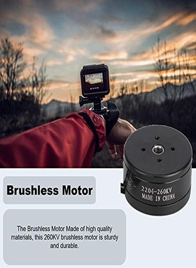 DAUERHAFT Drones Brushless Motor, Outdoor 260KV, 80t 1 3A Hollow Shaft Drones Brushless Motor, Low Noise and Low Power Consumption, for RC Drones, Camera((2204))(2pcs) - Image 3