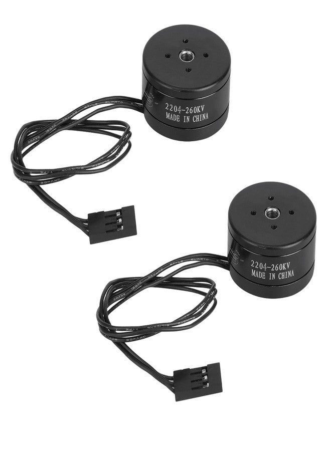 DAUERHAFT Drones Brushless Motor, Outdoor 260KV, 80t 1 3A Hollow Shaft Drones Brushless Motor, Low Noise and Low Power Consumption, for RC Drones, Camera((2204))(2pcs) - Image 1