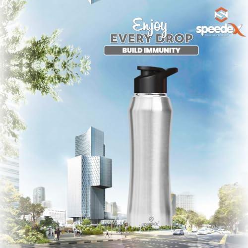 Speedex Stainless Steel Matt Water Bottle 1 Litre with Sipper Cap – Leak-Proof, Durable, Lightweight | Ideal for Office, School, Travel | Single Bottle (1000ml) - Image 5