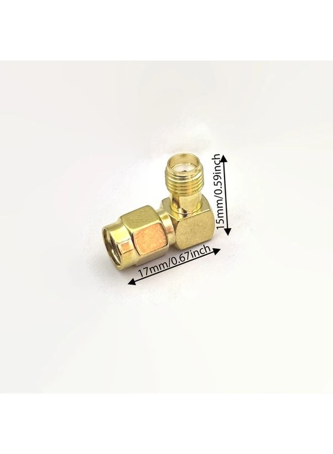4pcs SMA To RP SMA 90 Degree T Adapter Gold Plated Low Loss 50ohm Anti Interference - Image 3