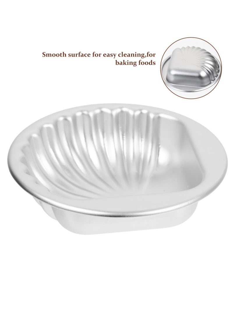 Excefore 5pcs cake mold small tart tins muffin cup small dessert cups metal baking molds egg tart tray tart dish jelly pudding cup egg tart molds aluminum alloy small cake chocolate  - Image 3
