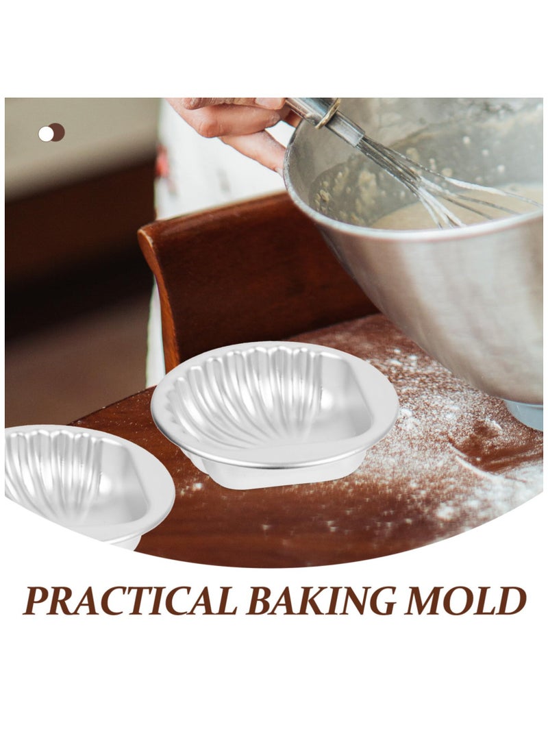Excefore 5pcs cake mold small tart tins muffin cup small dessert cups metal baking molds egg tart tray tart dish jelly pudding cup egg tart molds aluminum alloy small cake chocolate  - Image 5