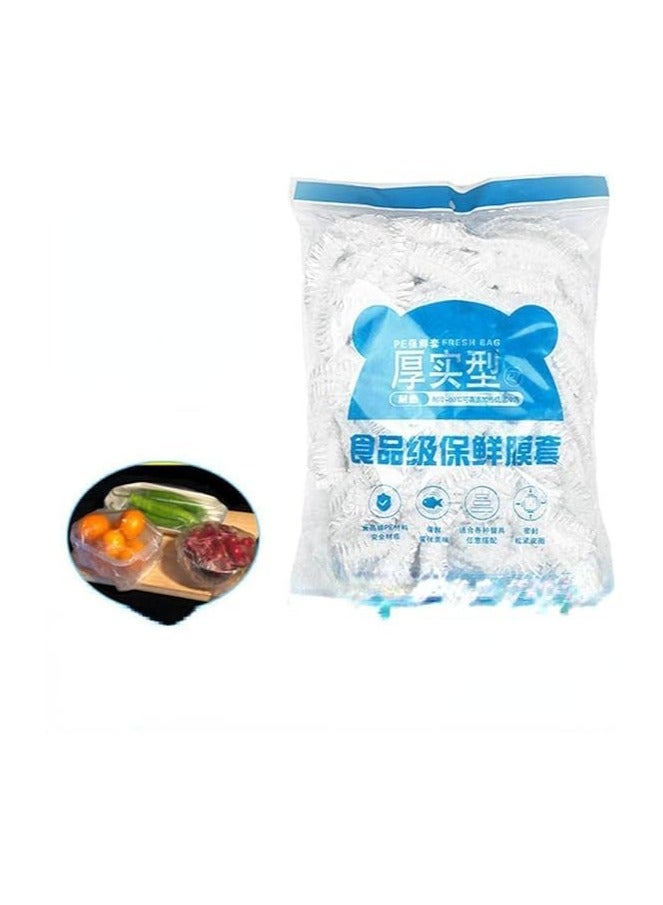 100 Plastic Bags with Flexible Edges for Covering Food Dishes and Keeping It Fresh, Dust-Proof, for Kitchen and Refrigerator, by Leugere. - Image 4