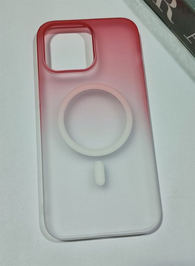 MagSafe Case for iPhone 15 Pro Max, Slim Semi-Transparent Case, Shockproof, Scratch and Fingerprint Resistant, Supports Magnetic Wireless Charging - Red - Image 4