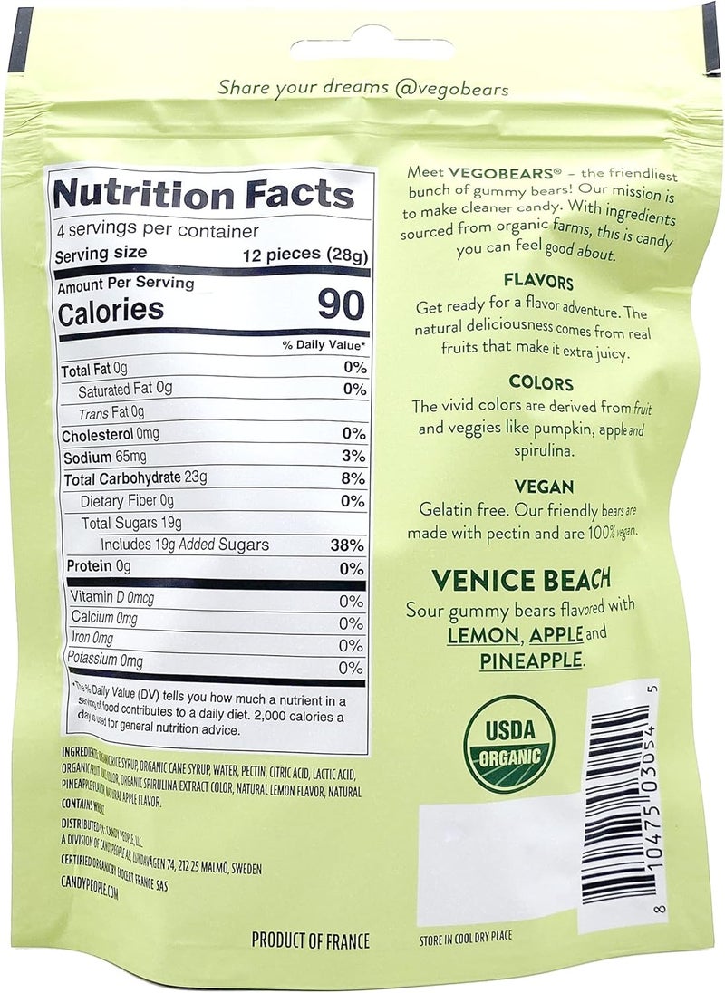 Candy People VegoBears Vegan Gummy Bears Variety Pack - Santa Monica, Venice Beach, & Malibu Organic Gummy Bears - Image 4
